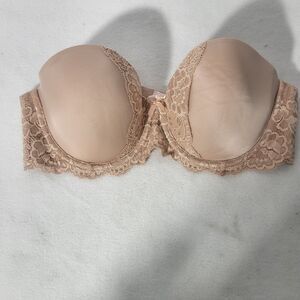 34C Victorias Secret Womens Nude Underwire Padded Multiway Demi Bra